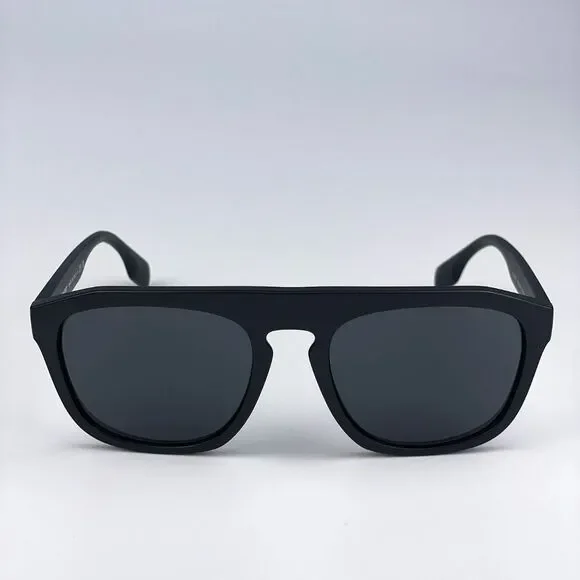Burberry BE4396U 346487 Sunglasses Matte Black Dark Grey Square Unisex Burberry Women Sunglasses Matte Black Dark Grey Square  main image 3